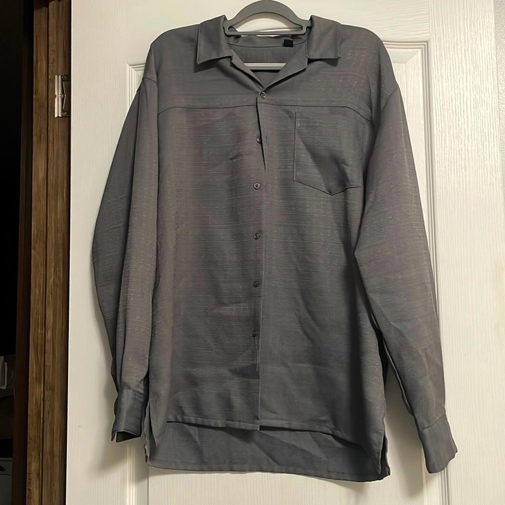 Formal grey Men or Women Luxton button up shirt